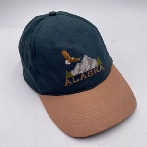ALASKA Alaska Shirt Company Hat OSFM Green Tan Embroidered Eagle Mountain